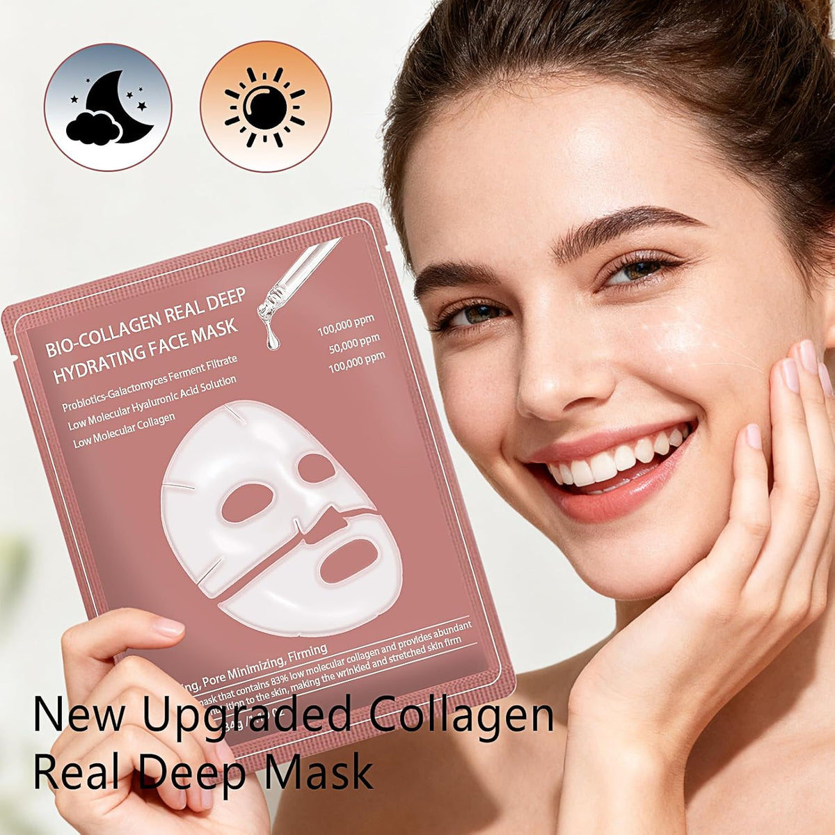 Collagen Face Mask, Bio-Collagen Real Deep Mask, for All Skin Types