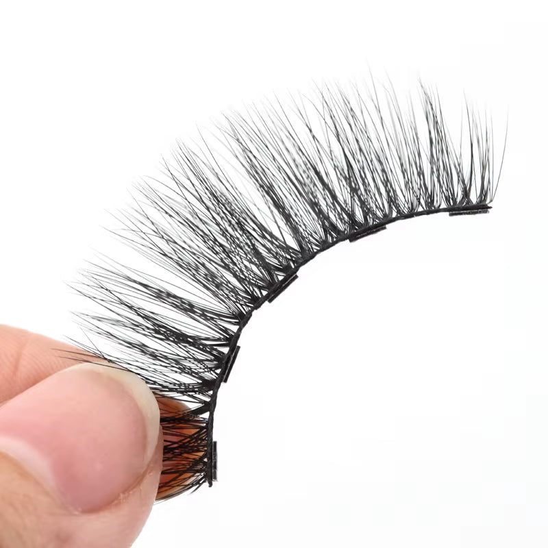 1 Pair False Eyelashes Set Magnetic Eyelashes Magnetic Liquid Eyeliner Set Waterproof Long-Lasting False Eyelash Extension