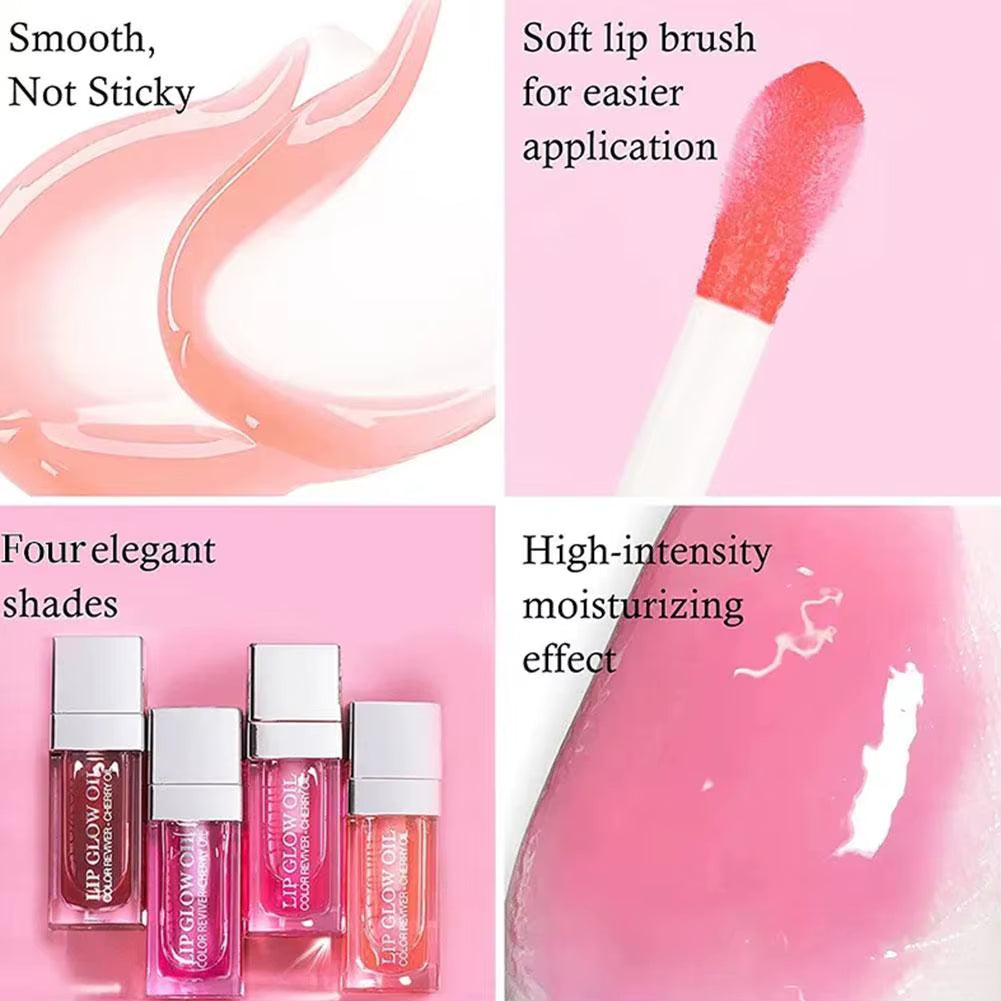 6Ml Hydrating Lip Oil Hydrating Plumping Lip Gloss Balm Lip Maximizer Lip Gloss Moisturizing Lipstick Tinted Lip Plumper Serum