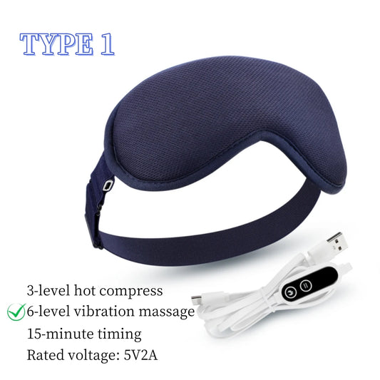 Electric Steam Eye Massager Sleeping Mask Heated Eye Resistant Remover Eye Temperature Massage Relieve Fatigue Office Eye Shade