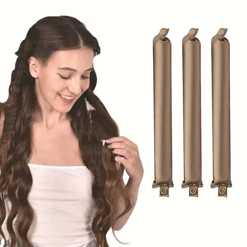 Heatless Curling Rod Headband Satin Hair Curler No Heat Hair Rollers Lazy Curls Soft Curlers Sleeping Flexi Rods Styling Tools