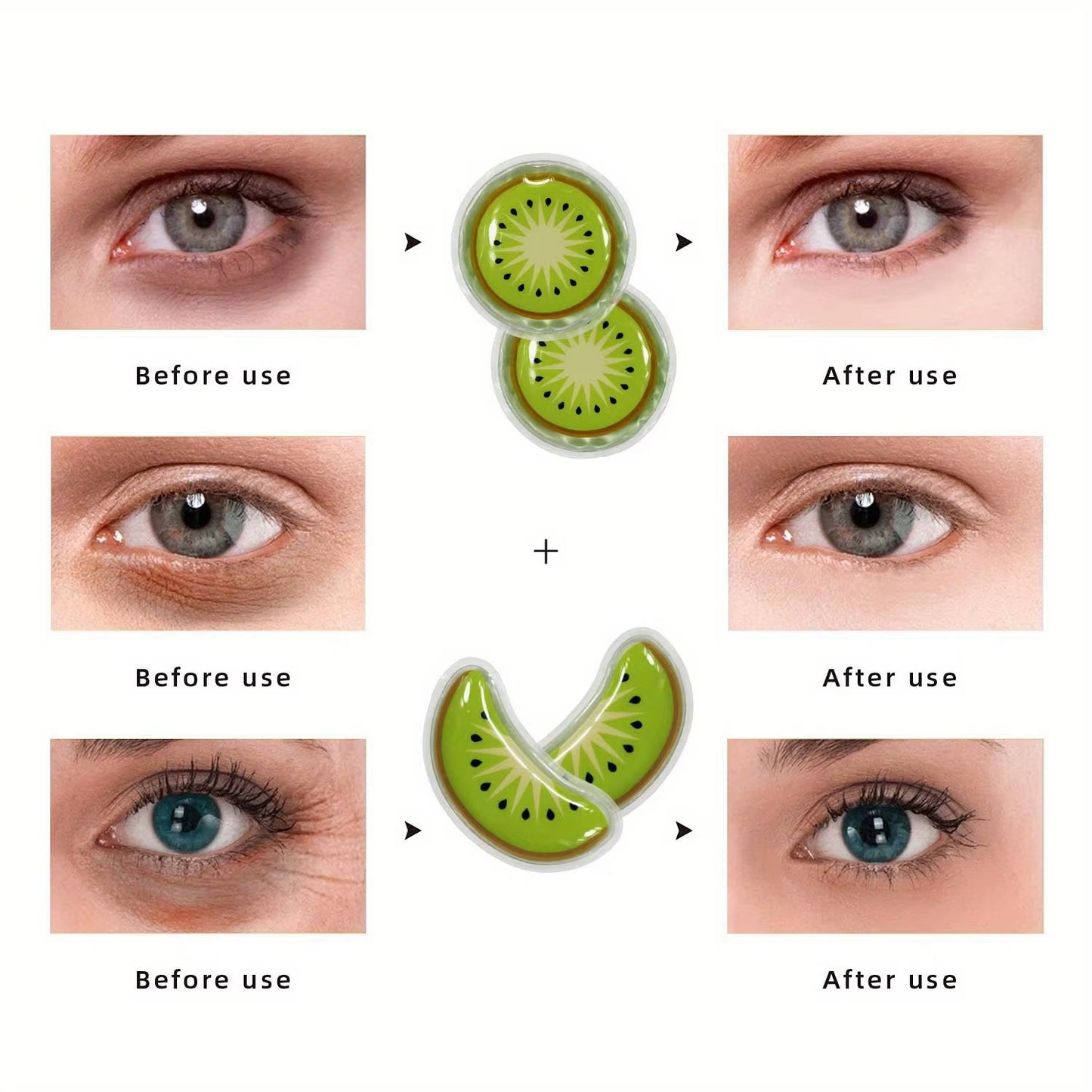 4Pcs Gel Ice Pack Reusable Cooling Eye Pads under Eye Patches Eye Hot Cold Treatment for Redness, Eye Relax