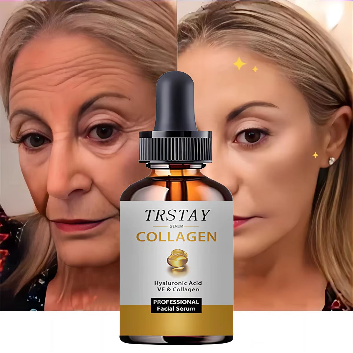 Hyaluronic Acid Ve&Collagen Facial Essence Hyaluronic Acid Essence Shrinks Pores, Reduces Fine Lines, Nourishes Skin, and Cleans