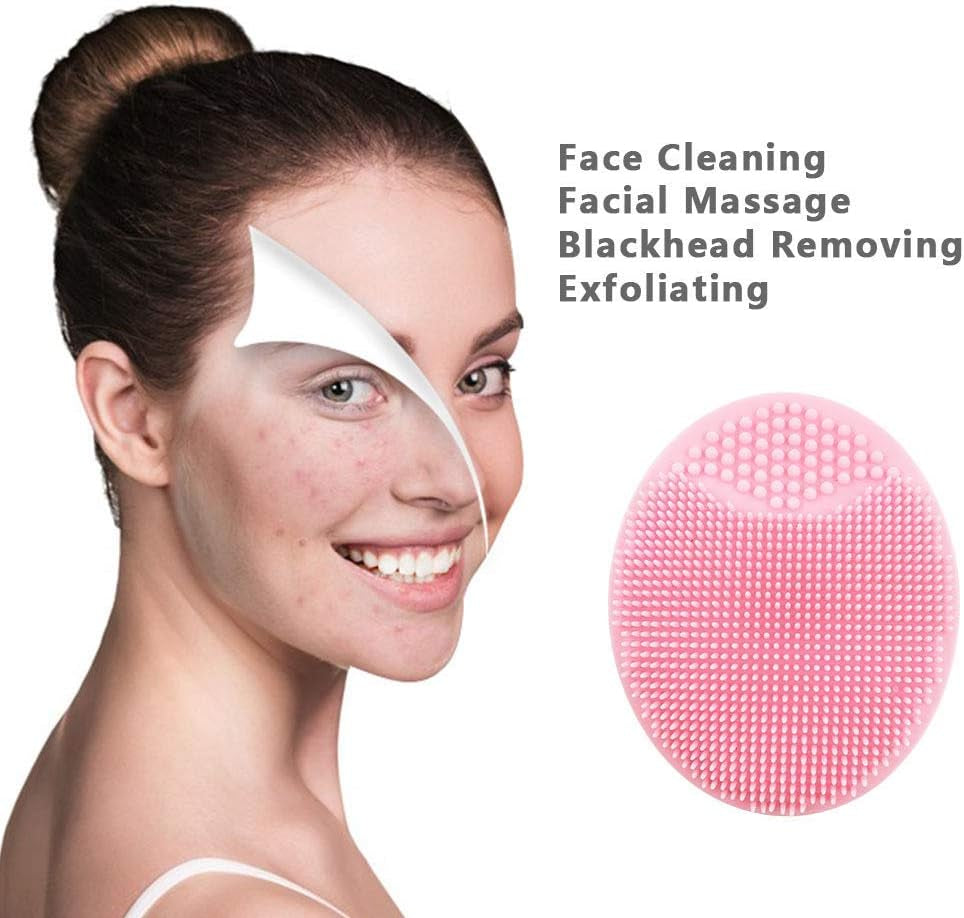 10PCS Silicone Facial Cleansing Brush,Super Soft Face Scrub Clean Brush, Acne Blackheads Removing Handheld Face Scrubber,For Sensitive, Delicate, Dry Skin