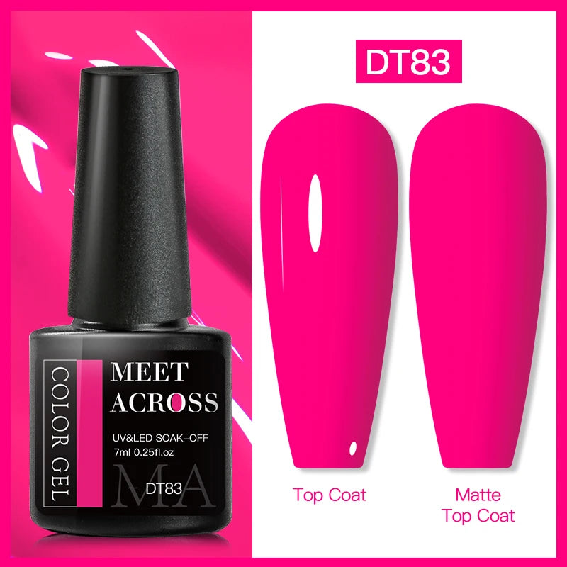 7Ml Fluorescent Gel Nail Polish Vernis Summer Neon Semi Permanent UV Gel Varnish Nail Art Manicure for Nails