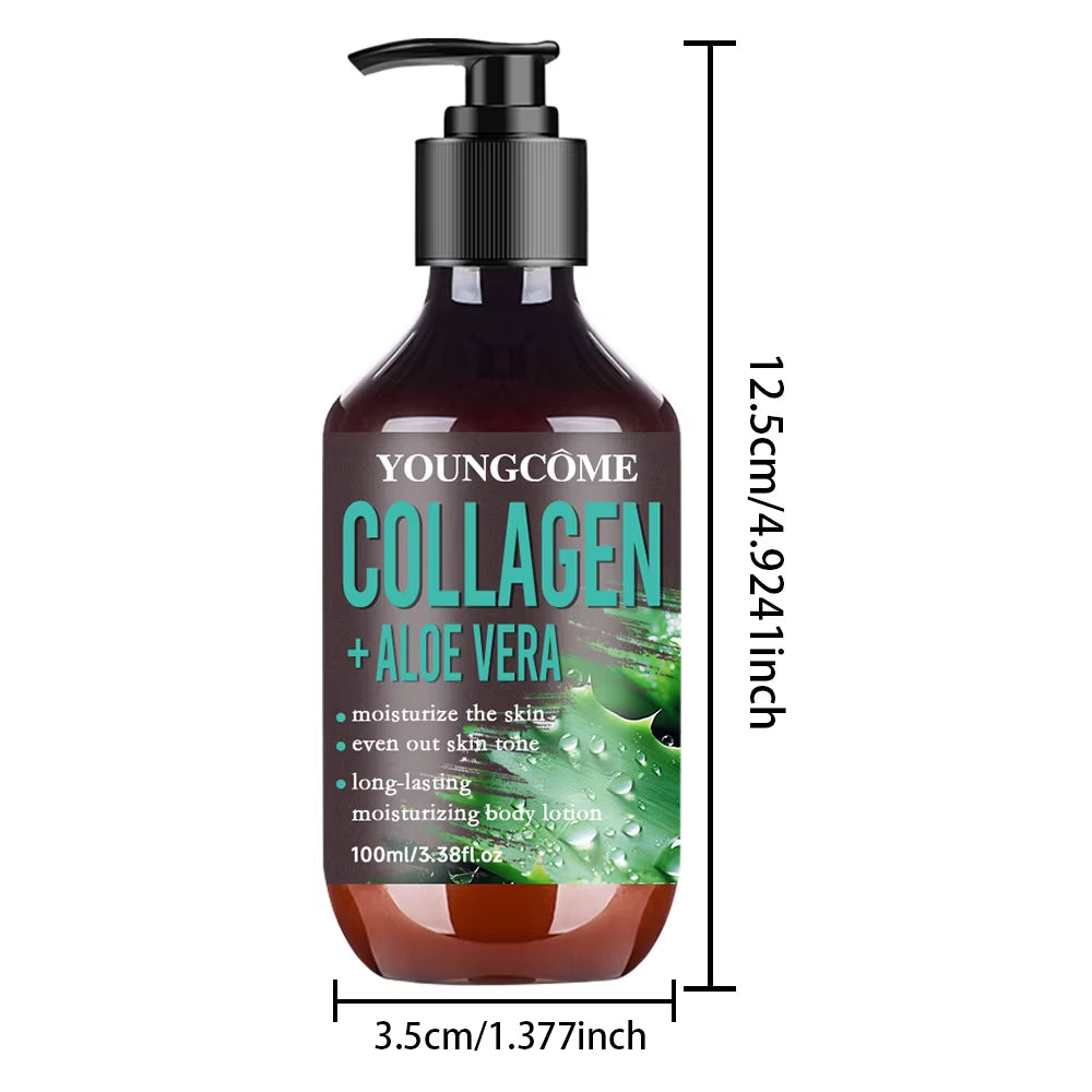 Aloe Vera Collagen Hydrating Body Lotion Improve Tighten Deeply Moisturize Fade Fine Lines Keep Lifting Body Brightening Lotion