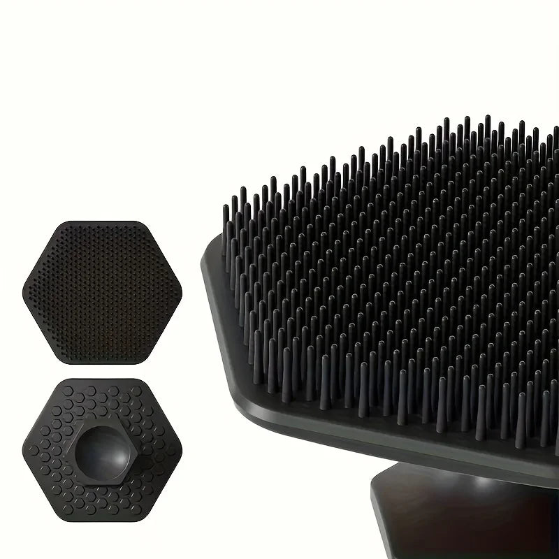 1/3-Piece Facial Cleansing Tool Set, Stainless Steel Heart-Shaped Scraping Tool, Ice Roller, Silicone Facial Brush