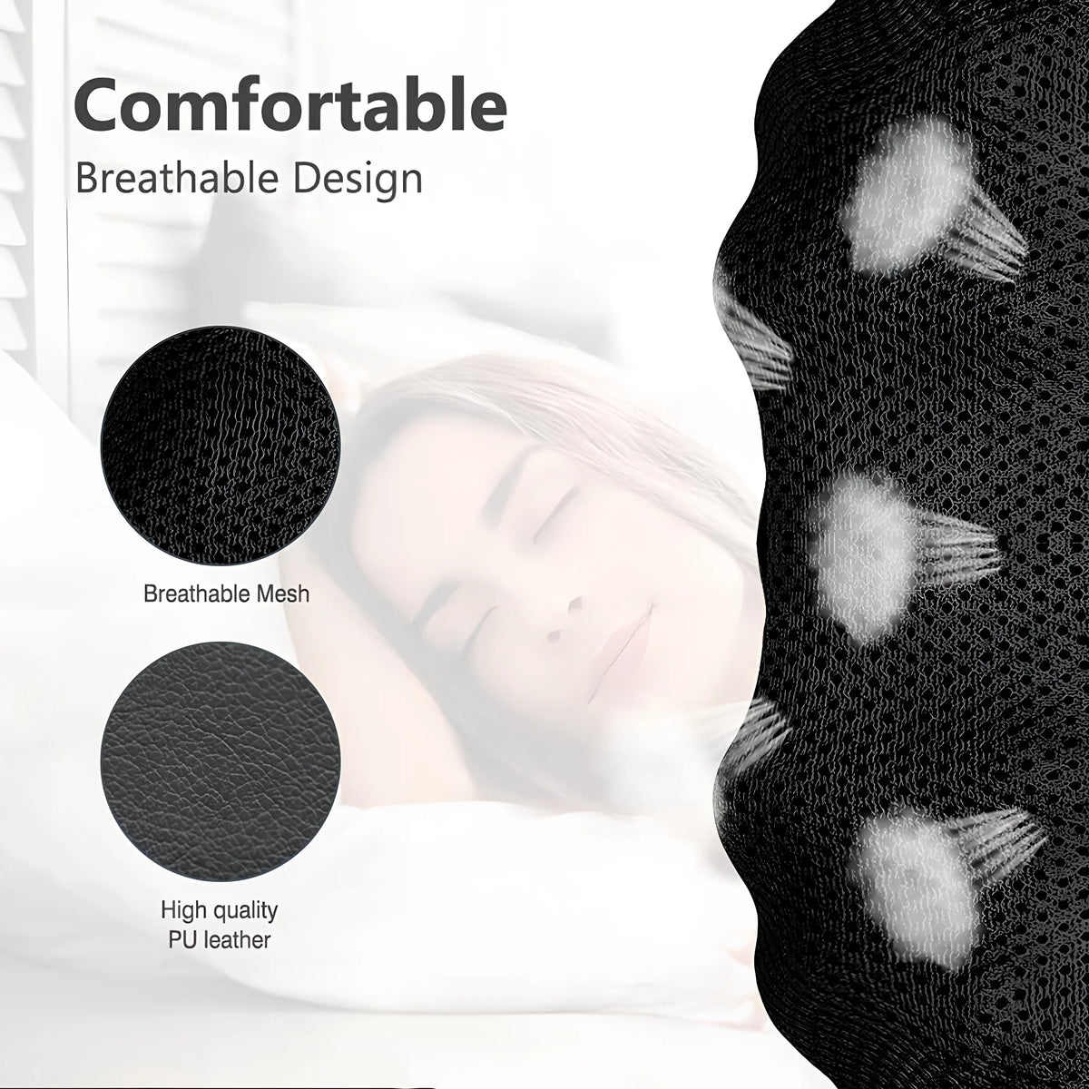 Shiatsu Shoulder Back and Neck Massager with Heat, Electric Deep Tissue Kneading Massage Pillow, Black