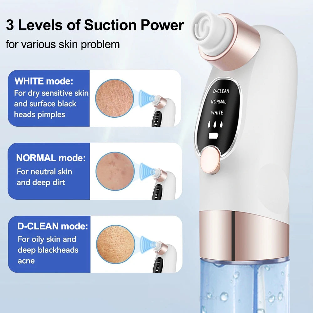Blackhead Remover Pore Vacuum Suction Face Cleaner USB Rechargeable Comedone Acne Black Head Removal Facial Black Dot Extractor