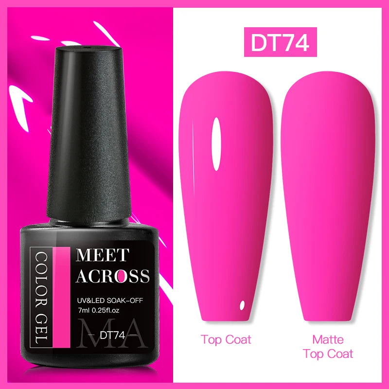 7Ml Fluorescent Gel Nail Polish Vernis Summer Neon Semi Permanent UV Gel Varnish Nail Art Manicure for Nails