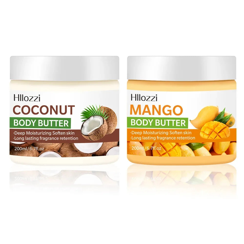 200Ml High Moisturizing Body Butter Cream Coconut Mango Flavor Body Cream Moisturizing and Nourishing Body Repair Cream