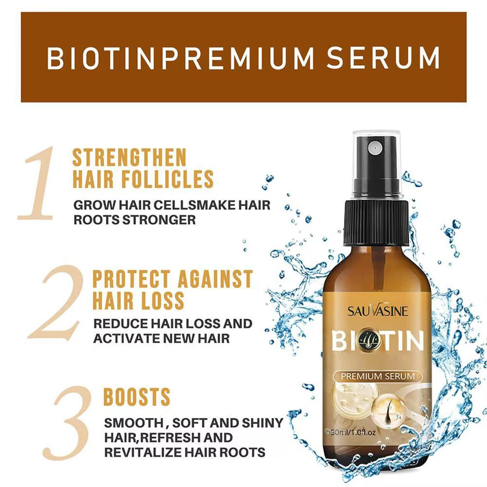 Biotin Hair Thickening Serum for Hair Growth and Volume Hair Loss Prevention and Fine Hair Texturizing Spray Strengthening Hair