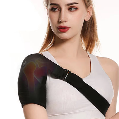 USB Electric Shoulder Brace Amr Pad 3 Gear Heated Massage Shoulder Support Massage Belt Gifts Health Care Keep Warm
