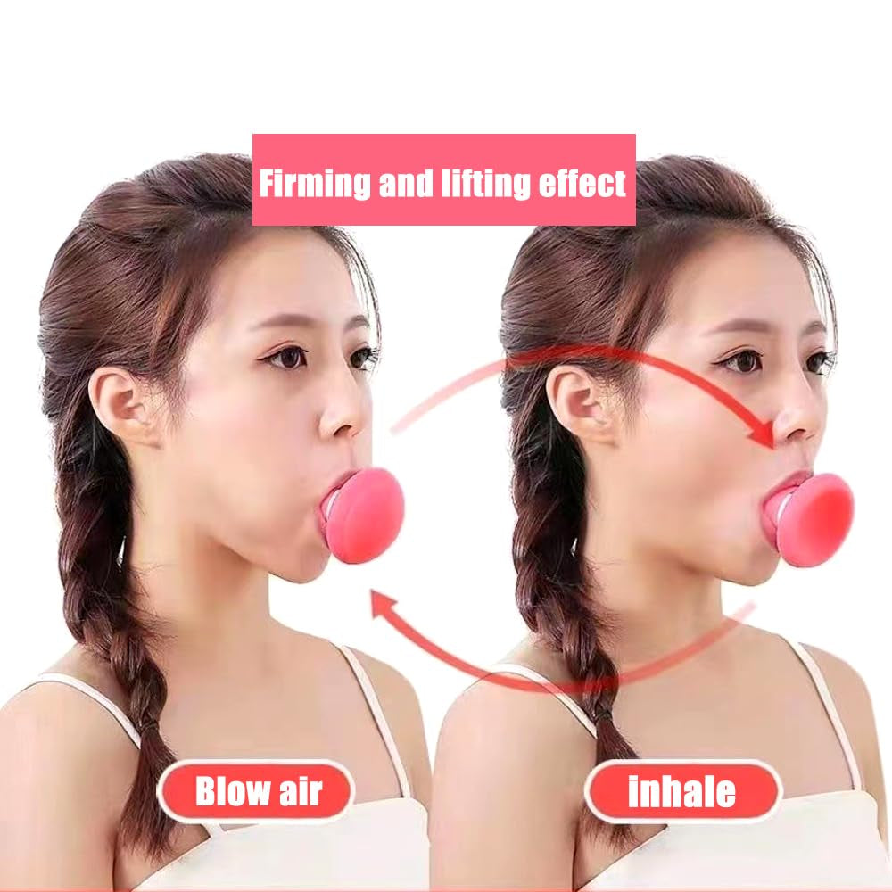 1 Pack Face Exerciser, Facial Yoga for Skin Tighten Firm, Jaw Face Neck Toning Exerciser, Double Chin Breathing Exercise Device for Women and Men