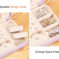 Small Jewelry Travel Case with Ring Holder, Earring Storage, Necklace Hooks & Removable Dividers, Lavender