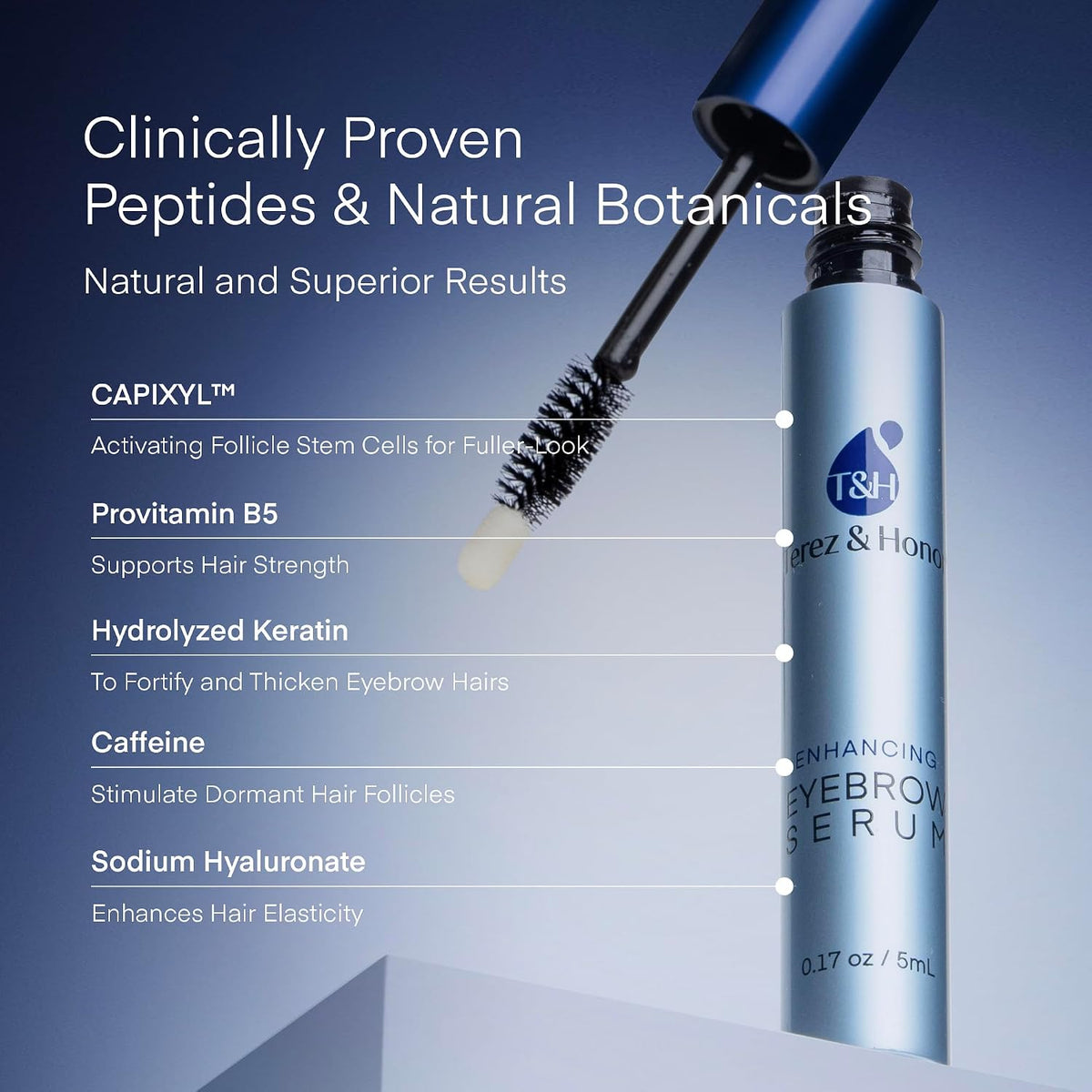 Eyebrow Growth Serum - Natural Eyebrow Serum and Enhancer for Thicker Brows and Grow Bows Faster, Longer, Fuller - 5Ml