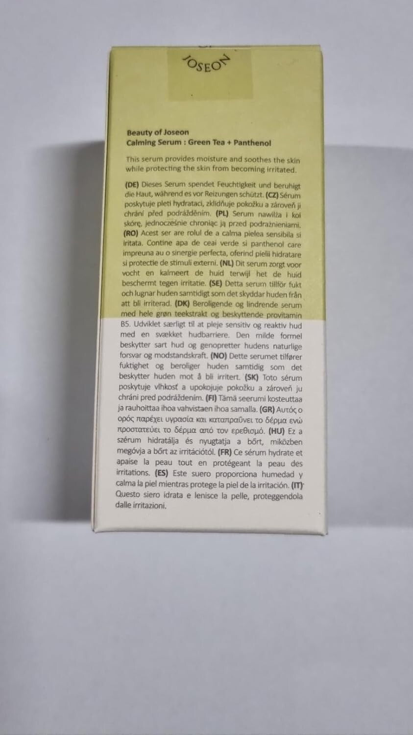 Beauty of Joseon Calming Serum Green Tea Panthenol Soothing, 30Ml(Exp 04/08/27)