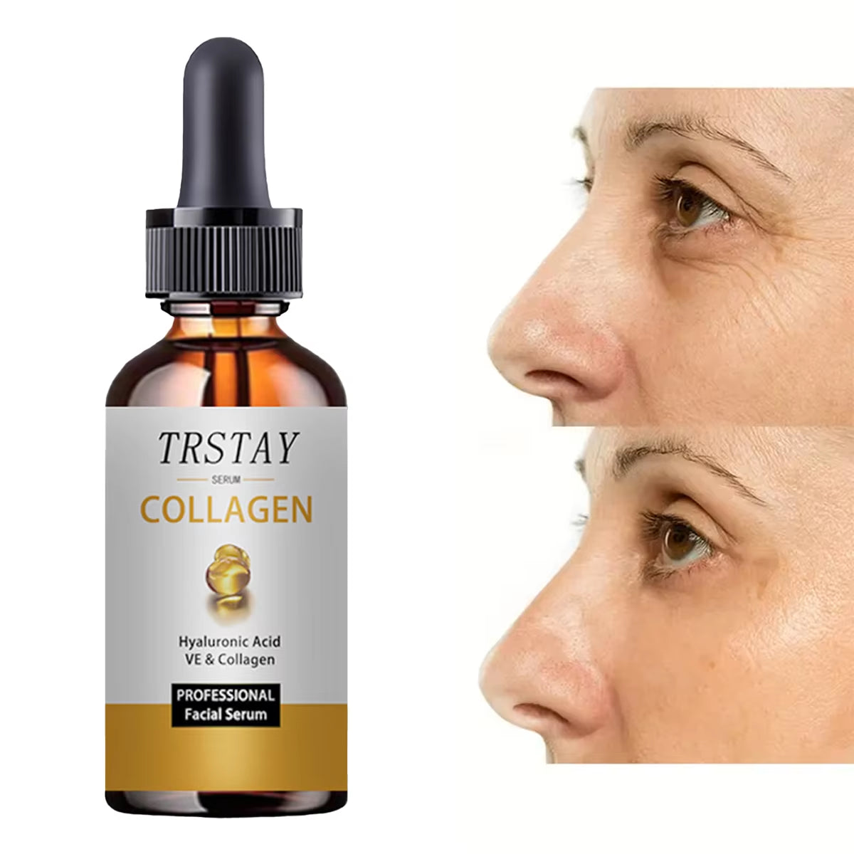 Hyaluronic Acid Ve&Collagen Facial Essence Hyaluronic Acid Essence Shrinks Pores, Reduces Fine Lines, Nourishes Skin, and Cleans