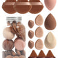15Pcs Makeup Sponge Set with Storage Jar, Beauty Blender Powder Puff Mini Powder Puff Mini Finger Air Cushion Triangle Puff