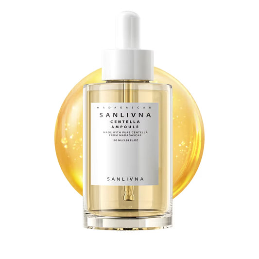 Madagascar Centella Asiatica Ampoule Facial Serum , Prone and Sensitive Skin Moisturizing Skin Firming Korean Glass Skin Car