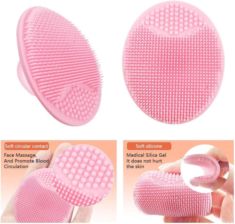 10PCS Silicone Facial Cleansing Brush,Super Soft Face Scrub Clean Brush, Acne Blackheads Removing Handheld Face Scrubber,For Sensitive, Delicate, Dry Skin