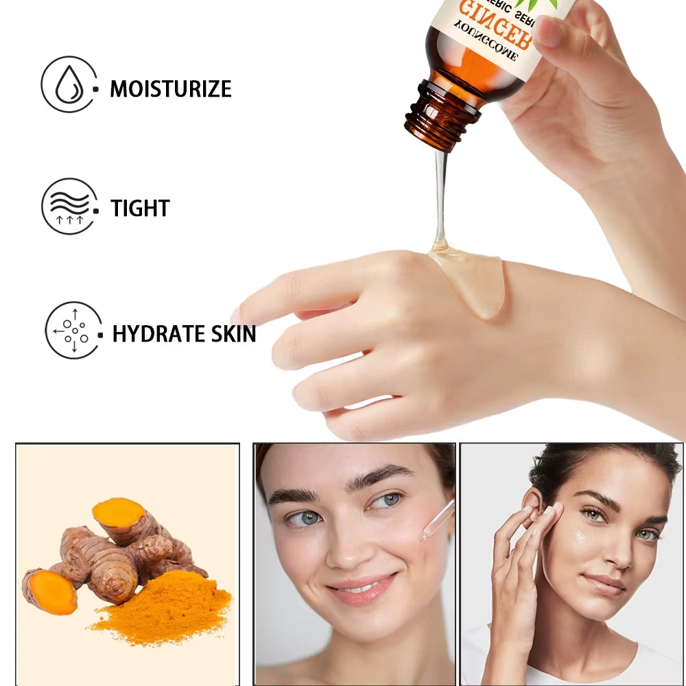 Turmeric Oil Facial Turmeric Serums Deep Moisture Serums Freckle Whitening Serum Nourish Smooth Face Skin Care