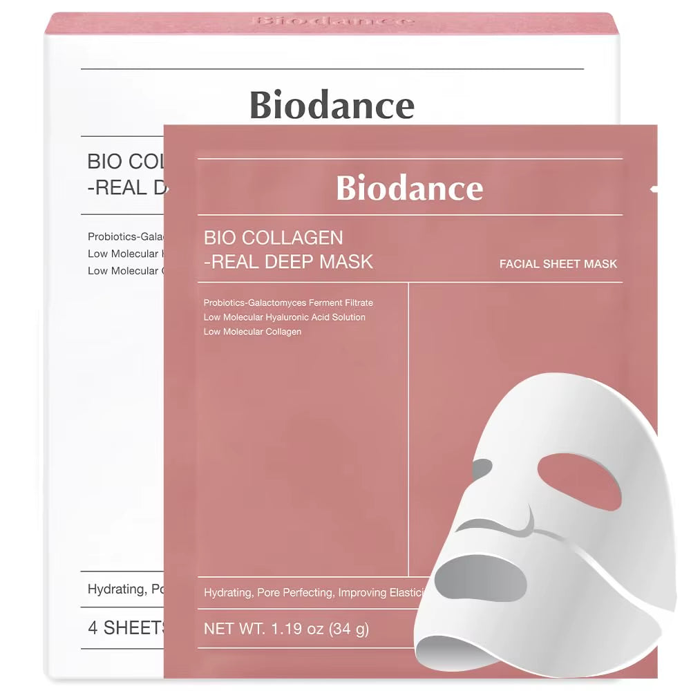 BIODANCE Bio-Collagen Deep Hydrating Gel Mask, Nighttime Moisturizing, Shrinking Pores, Improving Elasticity, Deep Hydration