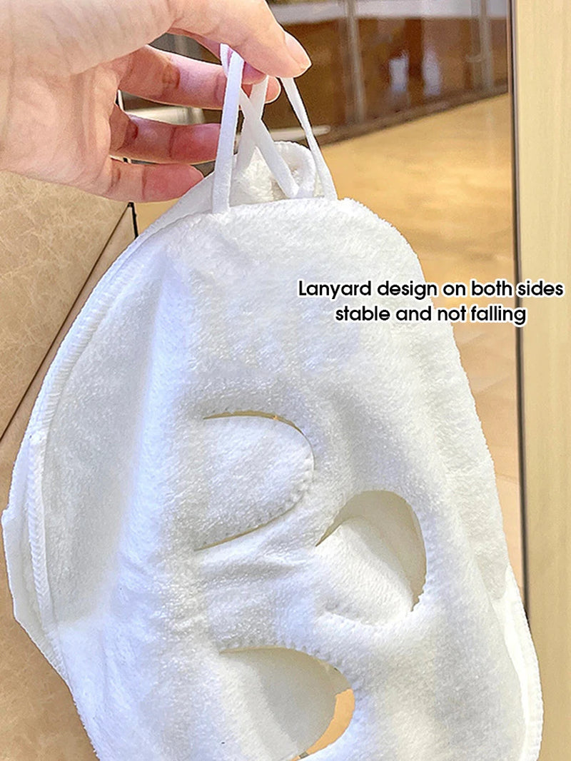 Hot Compress Towel Hanging Ear Soft Skin-Friendly Steam Heating Cold Hot Compress Face Towel Wet Compress Irrigation Face Towel