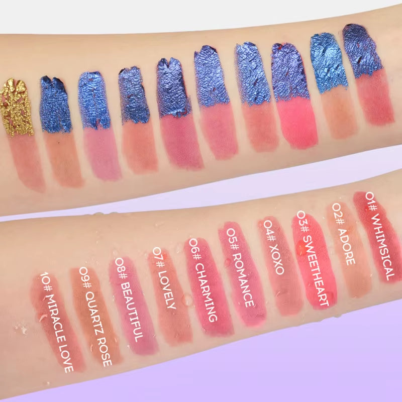 Cracking Lip Stain Wipe off Pink Lip Tint Transfer Proof Lasting Non-Stick Cup Peel off Metallic Lip Mask Waterproof Cosmetics