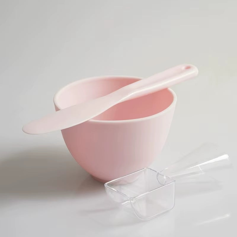 3/4Pcs Face Mask Brush Set Reusable Mask Mixing Bowl Facial Applicator Spatula Stirring Soft Fan Facial Brushes Makeup Supplies