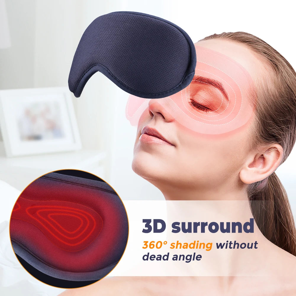 Electric Steam Eye Massager Sleeping Mask Heated Eye Resistant Remover Eye Temperature Massage Relieve Fatigue Office Eye Shade