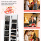 6-LED Jewelry Armoire with Full-Length Mirror, 360° Swivel Storage Cabinet, White