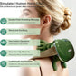 Bionic Heated Massager, Wireless Portable Shiatsu Neck and Back Massager, Electric Deep Tissue 4D Kneading Massage, Simulated Human Hand Design for Pain Relief and Muscle Relax (Green)