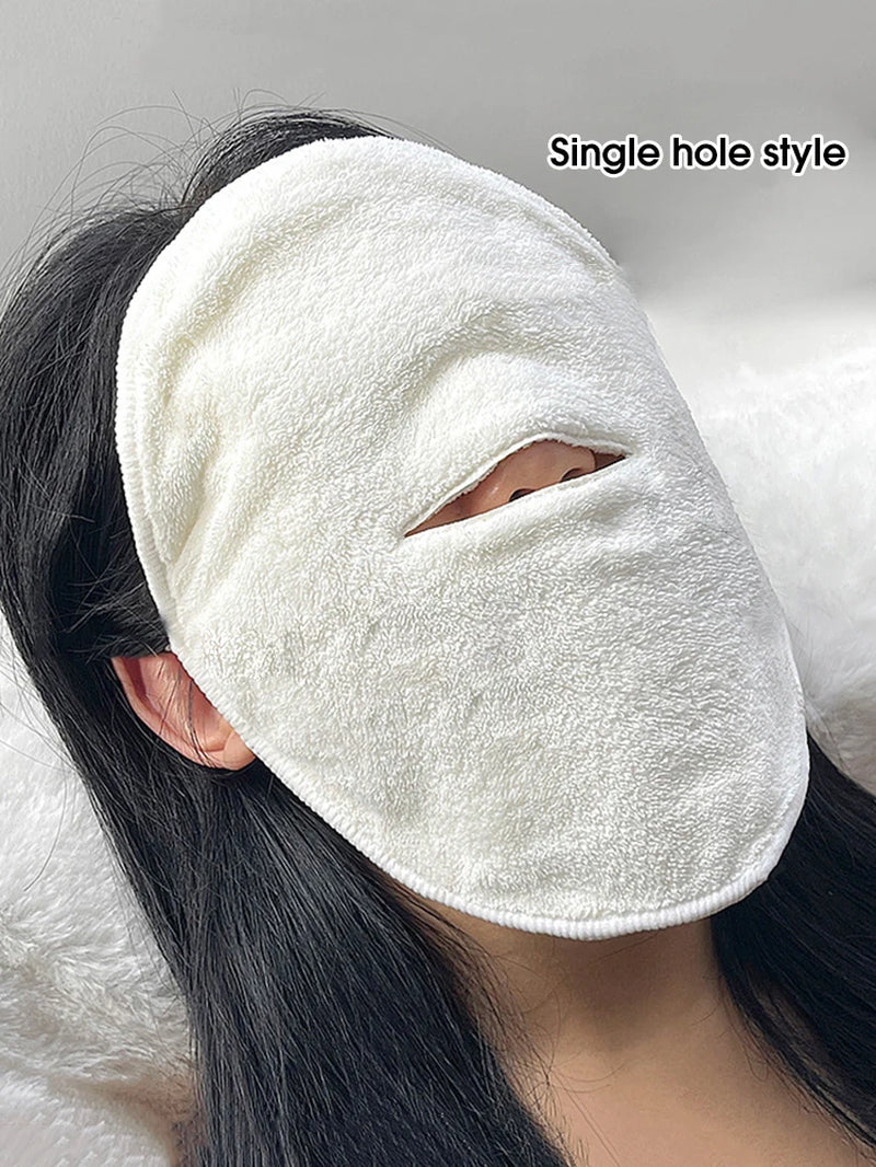 Hot Compress Towel Hanging Ear Soft Skin-Friendly Steam Heating Cold Hot Compress Face Towel Wet Compress Irrigation Face Towel