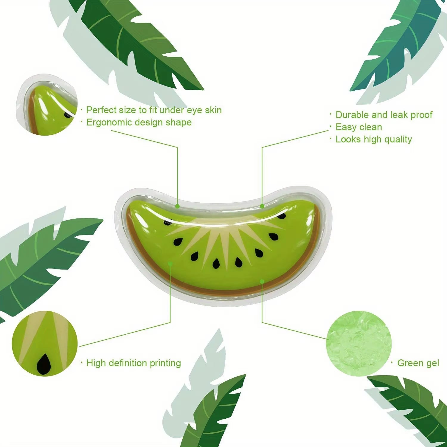 4Pcs Gel Ice Pack Reusable Cooling Eye Pads under Eye Patches Eye Hot Cold Treatment for Redness, Eye Relax