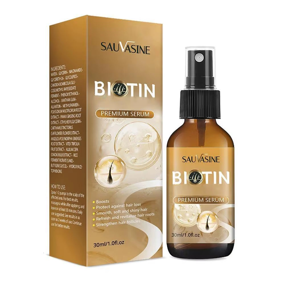 Biotin Hair Thickening Serum for Hair Growth and Volume Hair Loss Prevention and Fine Hair Texturizing Spray Strengthening Hair
