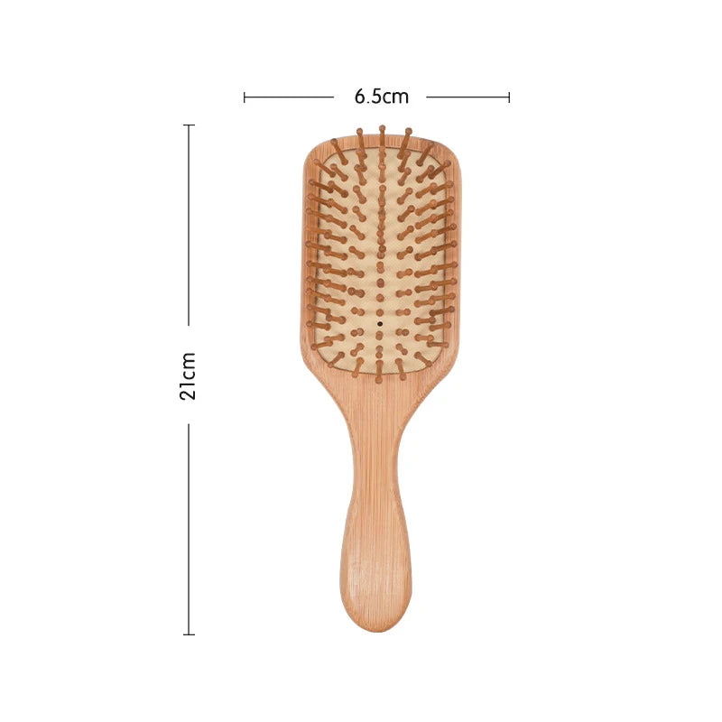 Premium Wooden Bamboo Hair Brush Improve Hair Growth Wood Hairbrush Prevent Hair Loss Comb Bamboo Comb Teeth