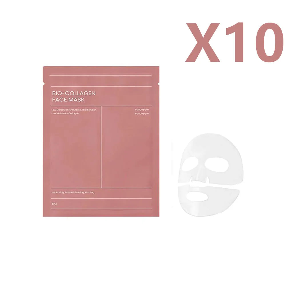 Bio Collagen Face Mask Shrink Deep Hydrating Overnight Mask Moisturizing Refreshing Brightening Face Skin Care