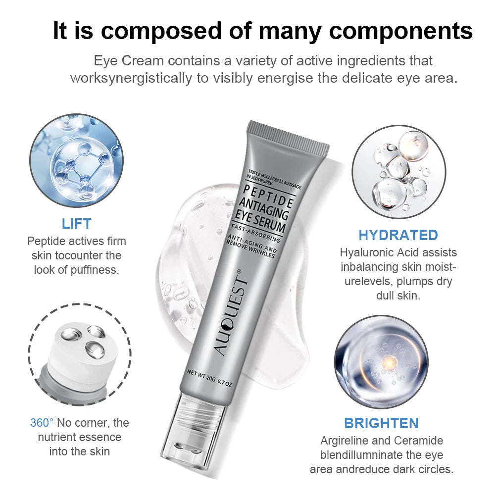Dark Circles Remover Eye Cream Eye Bags Fine Line Firming Wrinkle Peptide under Eye Dark Circle Removal Cream Skin Care Products