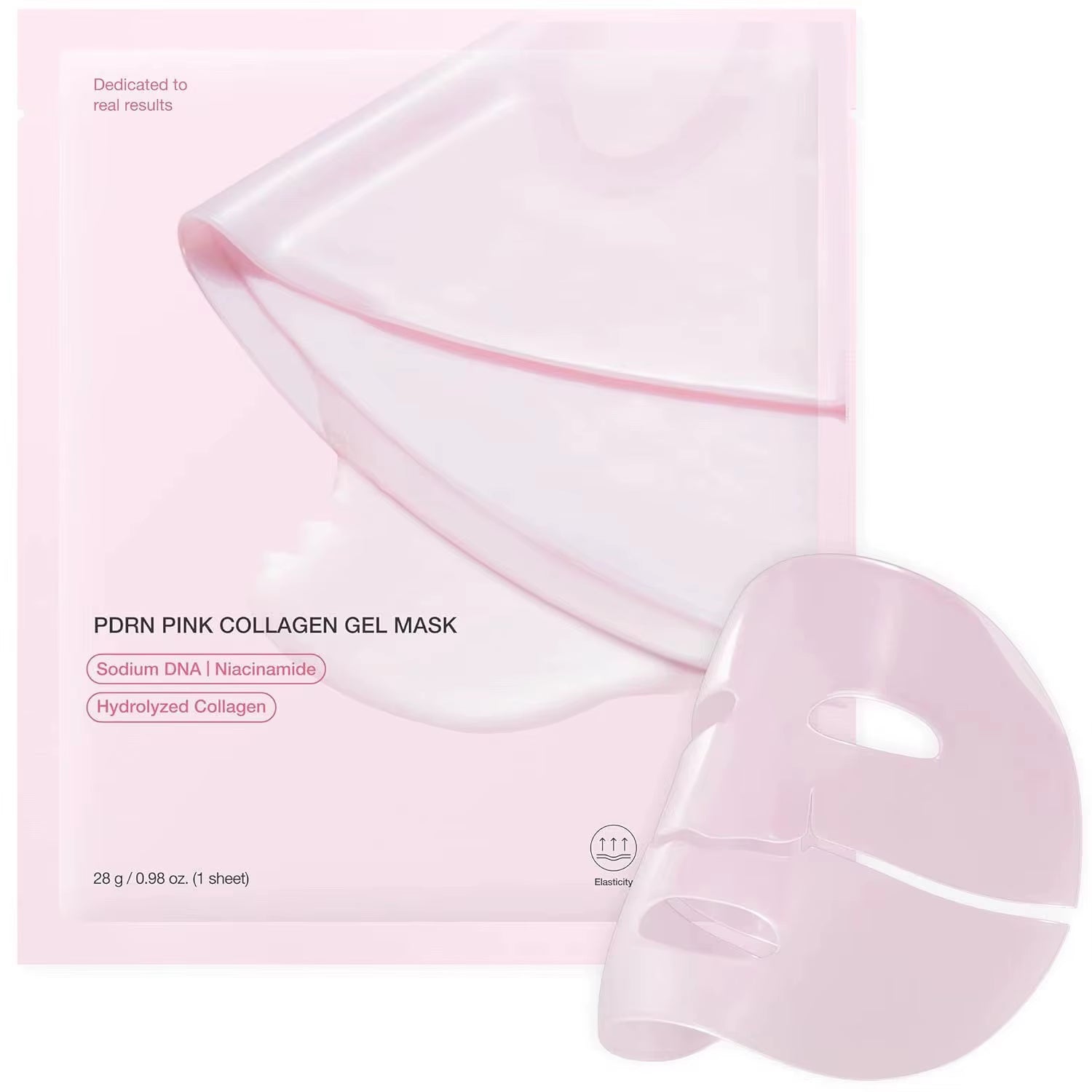 Pink Collagen Gel Salmon Pdrn Facial Mask,Deep Hydrating,Moisturizing and Firming Hydrogel Jelly Face Sheeets,Balance Skin Tone