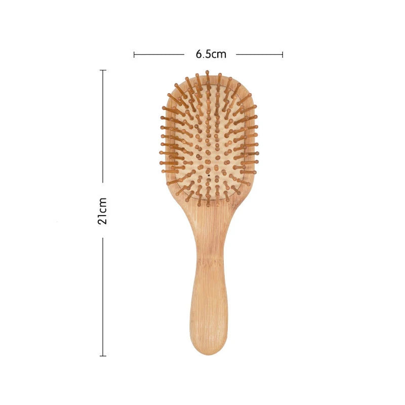 Premium Wooden Bamboo Hair Brush Improve Hair Growth Wood Hairbrush Prevent Hair Loss Comb Bamboo Comb Teeth