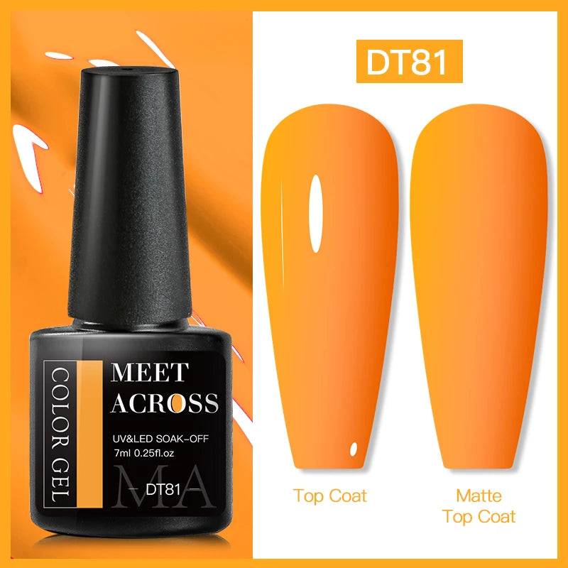 7Ml Fluorescent Gel Nail Polish Vernis Summer Neon Semi Permanent UV Gel Varnish Nail Art Manicure for Nails