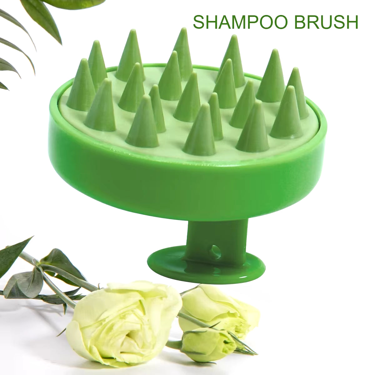 Silicone Shampoo Scalp Hair Massager Head Body Scalp Massage Brush Scalp Massage Brush Comb Magic Handle Brush Spa Massage Brush