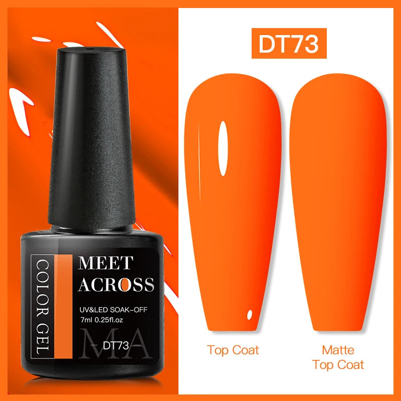 7Ml Fluorescent Gel Nail Polish Vernis Summer Neon Semi Permanent UV Gel Varnish Nail Art Manicure for Nails