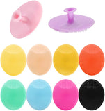 10PCS Silicone Facial Cleansing Brush,Super Soft Face Scrub Clean Brush, Acne Blackheads Removing Handheld Face Scrubber,For Sensitive, Delicate, Dry Skin