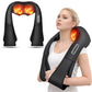 Shiatsu Shoulder Back and Neck Massager with Heat, Electric Deep Tissue Kneading Massage Pillow, Black