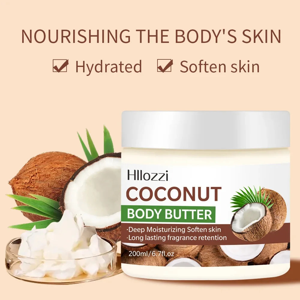 200Ml High Moisturizing Body Butter Cream Coconut Mango Flavor Body Cream Moisturizing and Nourishing Body Repair Cream