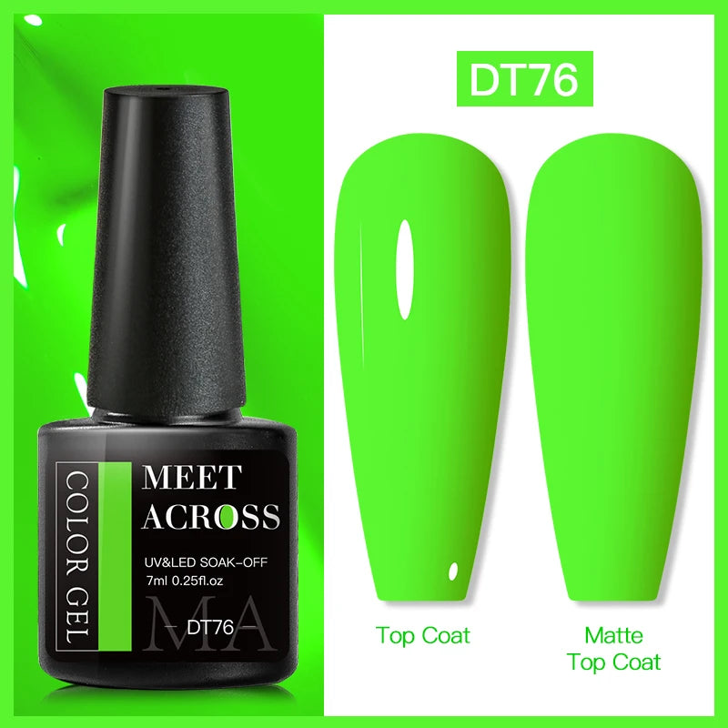 7Ml Fluorescent Gel Nail Polish Vernis Summer Neon Semi Permanent UV Gel Varnish Nail Art Manicure for Nails