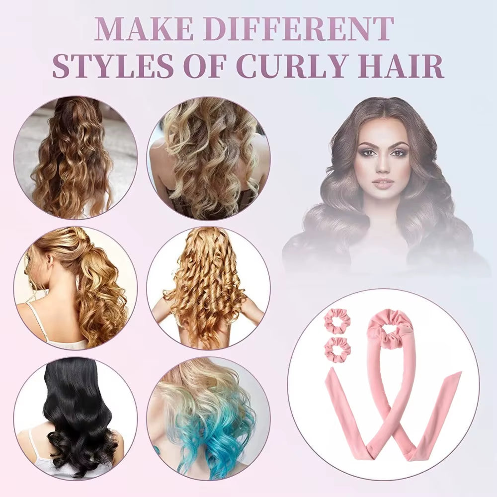 Heatless Curling Rod Headband Soft Hair Curler No Heat Hair Rollers Curlers Lazy Sleeping Curls Curling Scrunchie Styling Tools