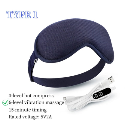 Electric Steam Eye Massager Sleeping Mask Heated Eye Resistant Remover Eye Temperature Massage Relieve Fatigue Office Eye Shade